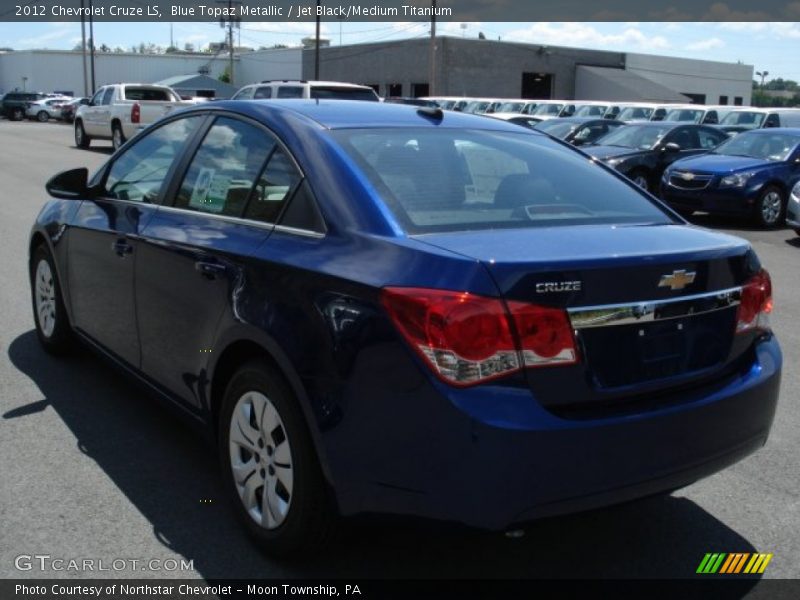 Blue Topaz Metallic / Jet Black/Medium Titanium 2012 Chevrolet Cruze LS