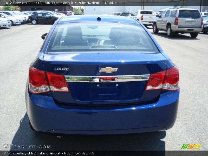 Blue Topaz Metallic / Jet Black/Medium Titanium 2012 Chevrolet Cruze LS