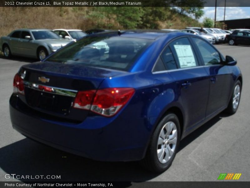 Blue Topaz Metallic / Jet Black/Medium Titanium 2012 Chevrolet Cruze LS