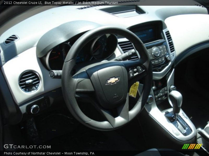 Blue Topaz Metallic / Jet Black/Medium Titanium 2012 Chevrolet Cruze LS