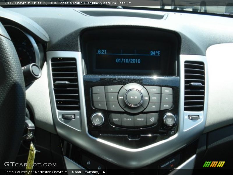 Blue Topaz Metallic / Jet Black/Medium Titanium 2012 Chevrolet Cruze LS
