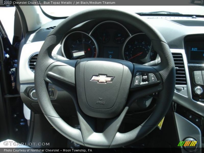 Blue Topaz Metallic / Jet Black/Medium Titanium 2012 Chevrolet Cruze LS