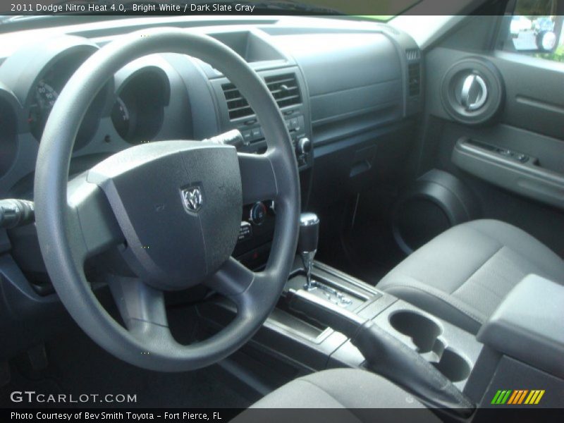 Bright White / Dark Slate Gray 2011 Dodge Nitro Heat 4.0
