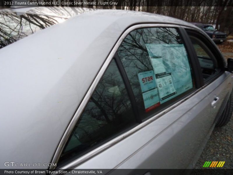 Classic Silver Metallic / Light Gray 2012 Toyota Camry Hybrid XLE