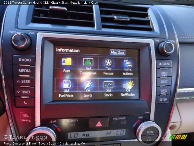 Classic Silver Metallic / Light Gray 2012 Toyota Camry Hybrid XLE
