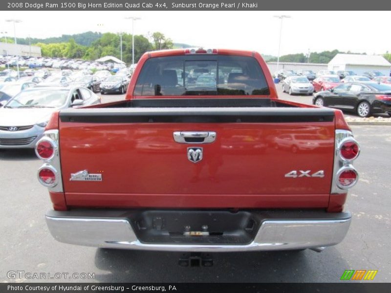 Sunburst Orange Pearl / Khaki 2008 Dodge Ram 1500 Big Horn Edition Quad Cab 4x4