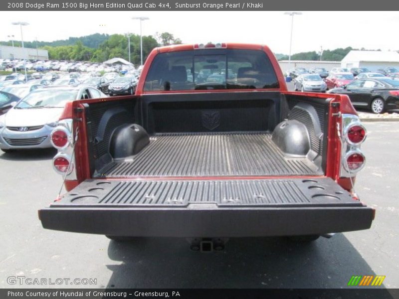 Sunburst Orange Pearl / Khaki 2008 Dodge Ram 1500 Big Horn Edition Quad Cab 4x4