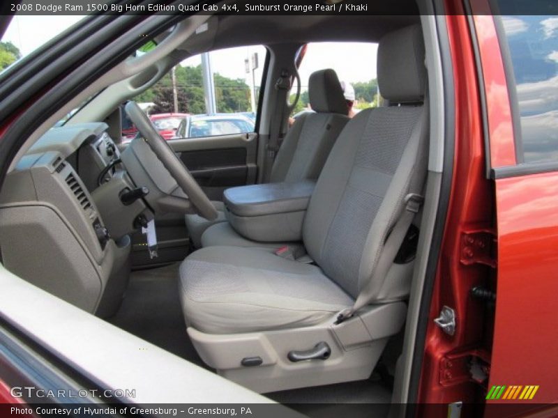 Sunburst Orange Pearl / Khaki 2008 Dodge Ram 1500 Big Horn Edition Quad Cab 4x4
