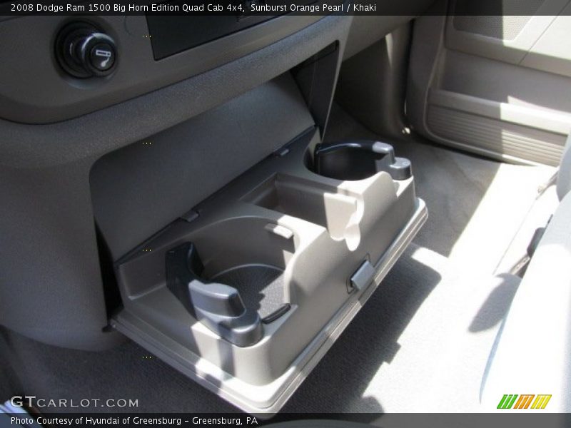 Sunburst Orange Pearl / Khaki 2008 Dodge Ram 1500 Big Horn Edition Quad Cab 4x4