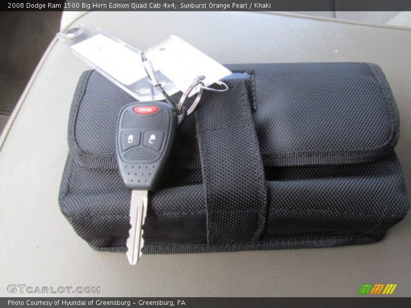 Sunburst Orange Pearl / Khaki 2008 Dodge Ram 1500 Big Horn Edition Quad Cab 4x4