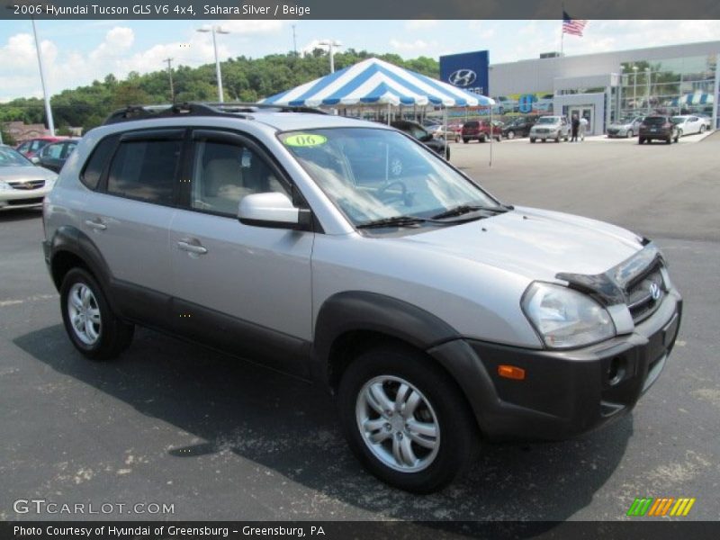 Sahara Silver / Beige 2006 Hyundai Tucson GLS V6 4x4