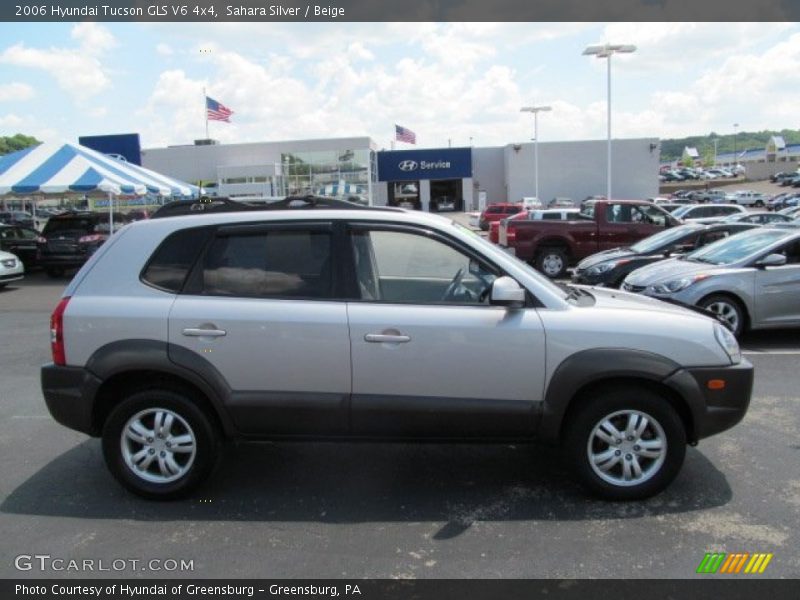 Sahara Silver / Beige 2006 Hyundai Tucson GLS V6 4x4