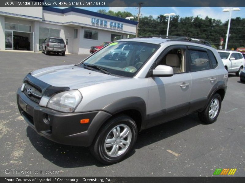 Sahara Silver / Beige 2006 Hyundai Tucson GLS V6 4x4