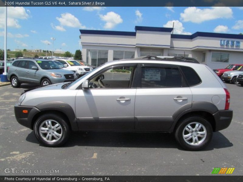 Sahara Silver / Beige 2006 Hyundai Tucson GLS V6 4x4
