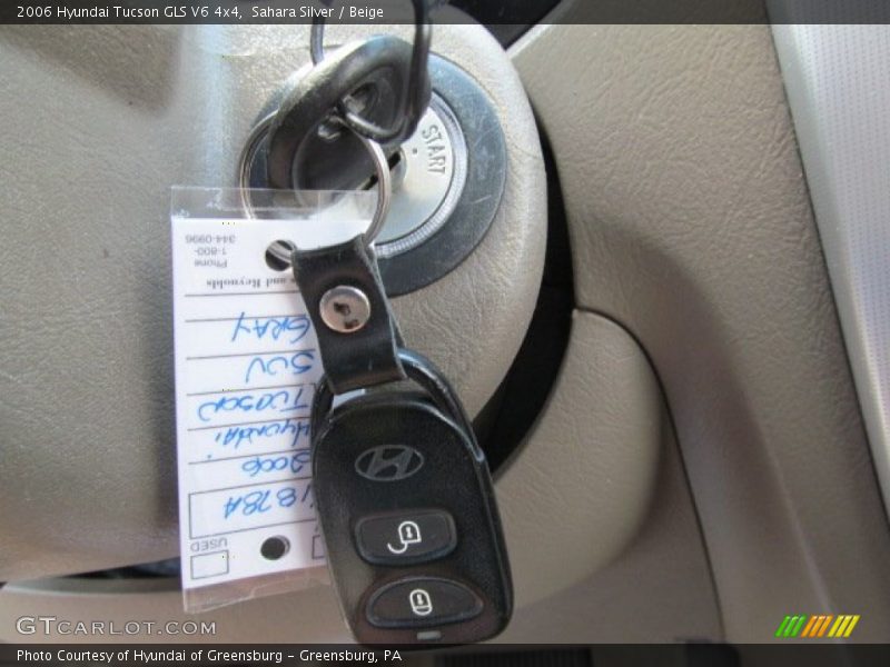 Sahara Silver / Beige 2006 Hyundai Tucson GLS V6 4x4