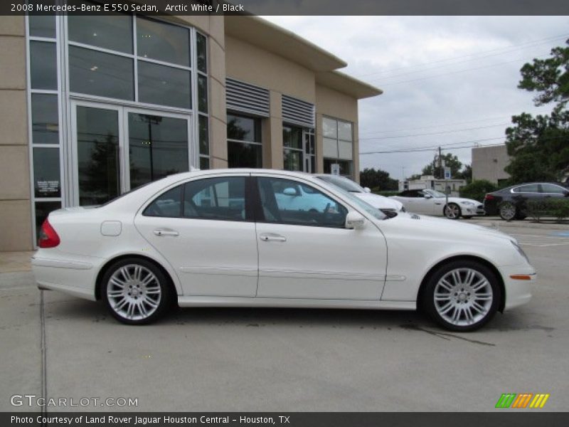 Arctic White / Black 2008 Mercedes-Benz E 550 Sedan