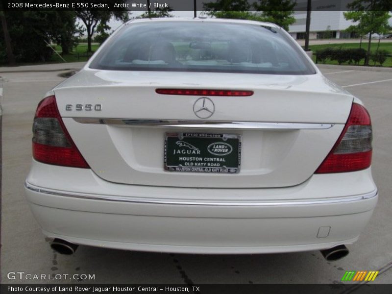 Arctic White / Black 2008 Mercedes-Benz E 550 Sedan