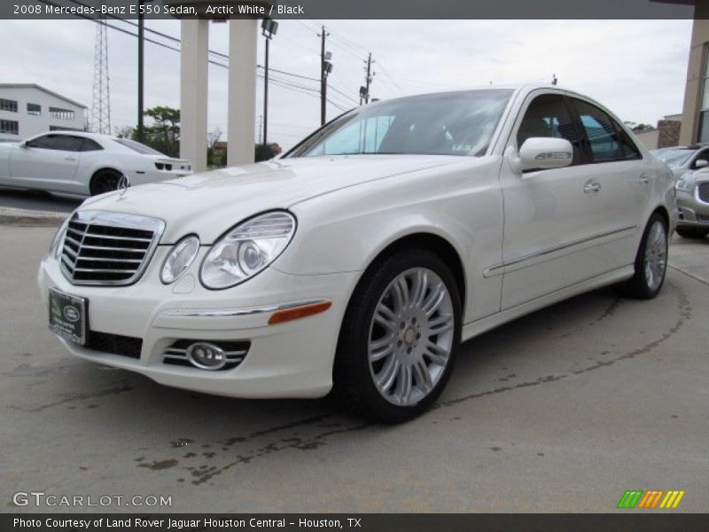 Arctic White / Black 2008 Mercedes-Benz E 550 Sedan