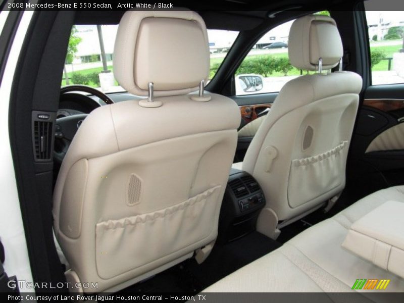 Arctic White / Black 2008 Mercedes-Benz E 550 Sedan