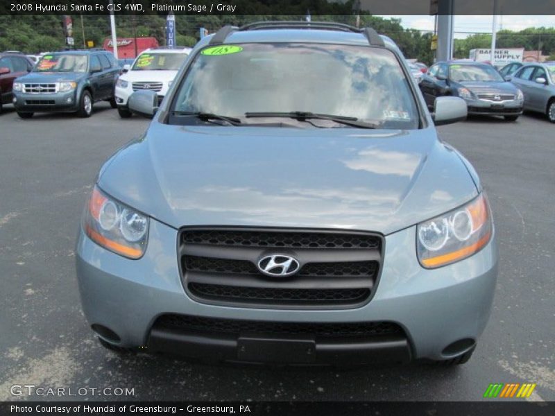 Platinum Sage / Gray 2008 Hyundai Santa Fe GLS 4WD