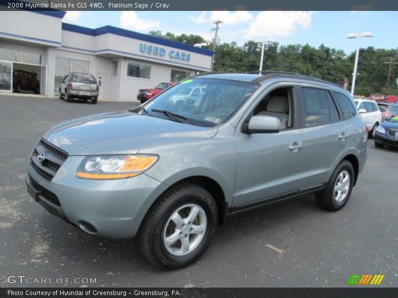Platinum Sage / Gray 2008 Hyundai Santa Fe GLS 4WD