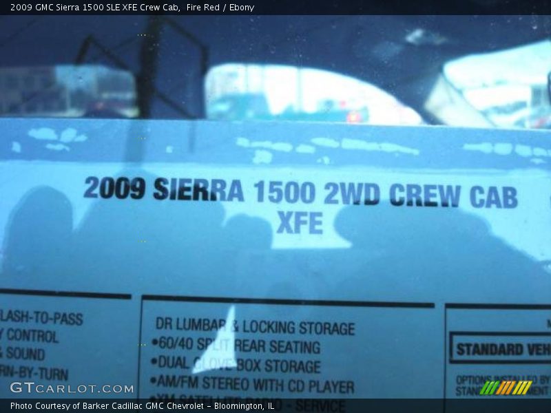 Fire Red / Ebony 2009 GMC Sierra 1500 SLE XFE Crew Cab