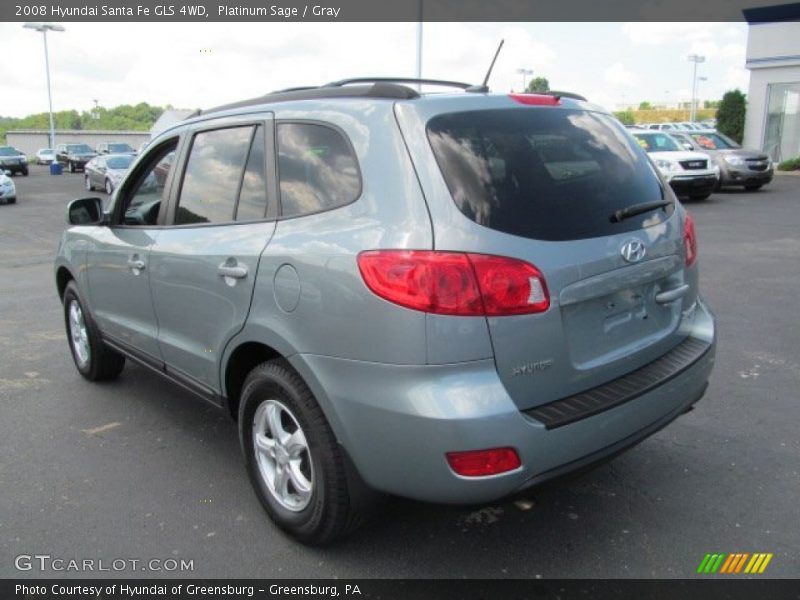 Platinum Sage / Gray 2008 Hyundai Santa Fe GLS 4WD