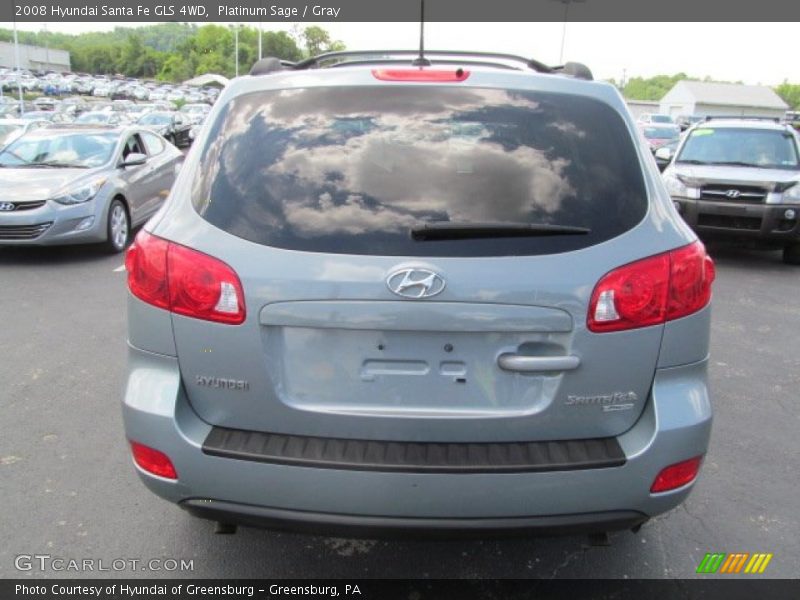 Platinum Sage / Gray 2008 Hyundai Santa Fe GLS 4WD