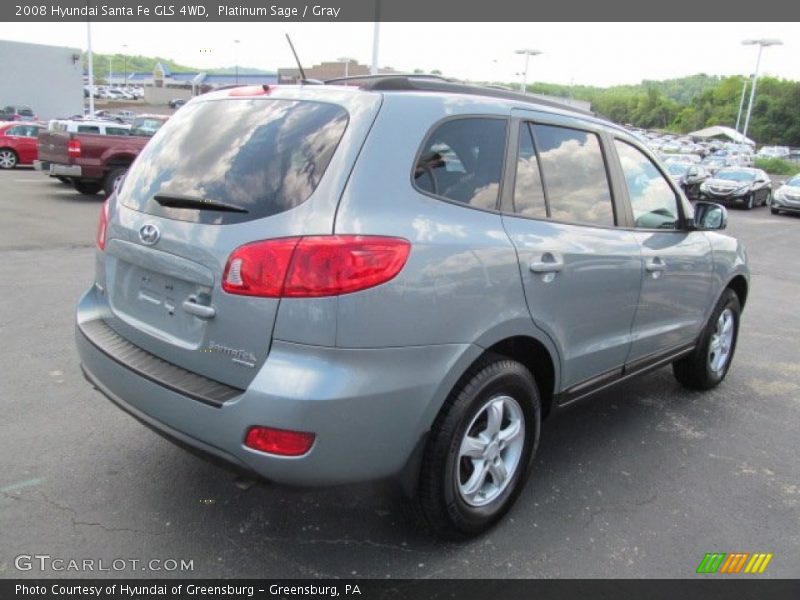 Platinum Sage / Gray 2008 Hyundai Santa Fe GLS 4WD