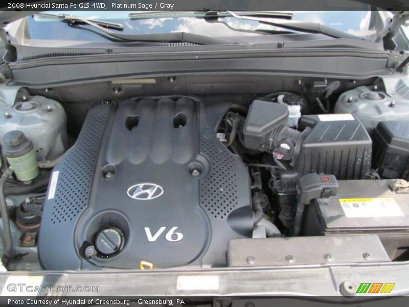 Platinum Sage / Gray 2008 Hyundai Santa Fe GLS 4WD