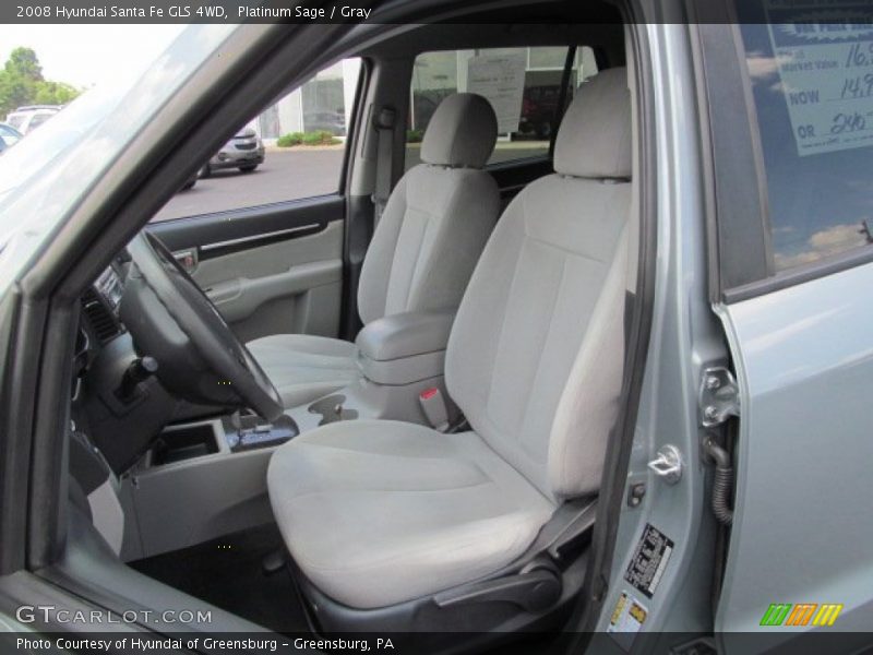 Platinum Sage / Gray 2008 Hyundai Santa Fe GLS 4WD