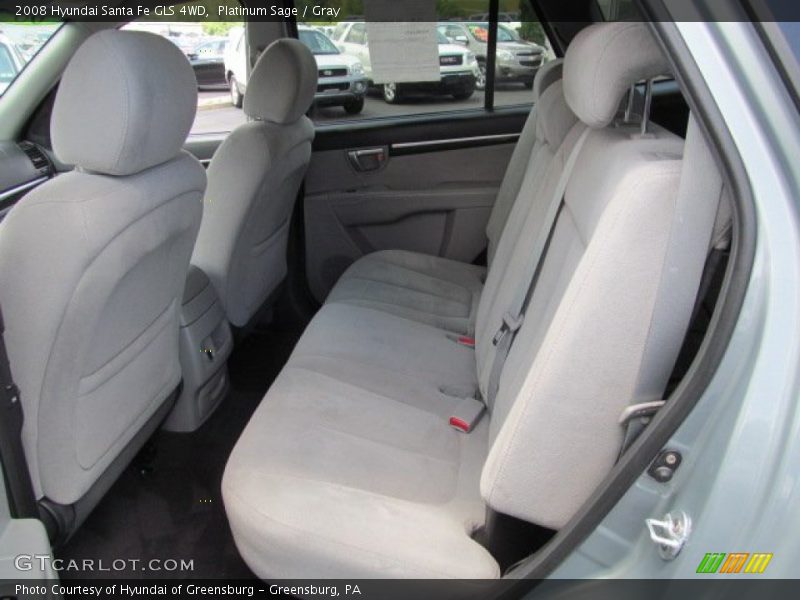 Platinum Sage / Gray 2008 Hyundai Santa Fe GLS 4WD