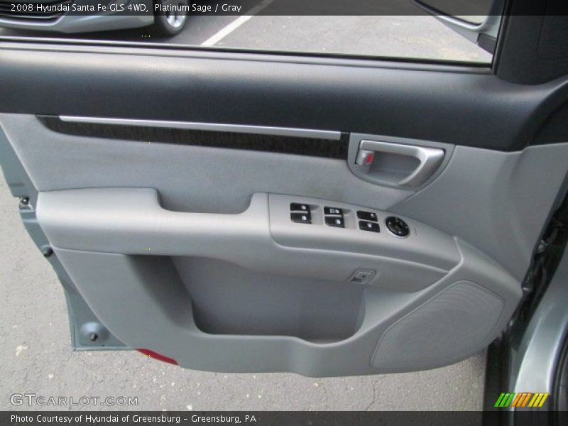 Platinum Sage / Gray 2008 Hyundai Santa Fe GLS 4WD