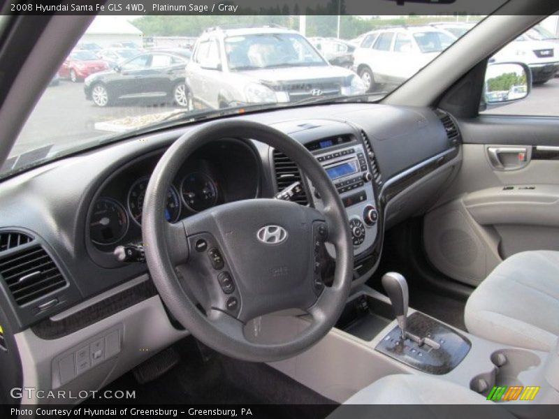Platinum Sage / Gray 2008 Hyundai Santa Fe GLS 4WD