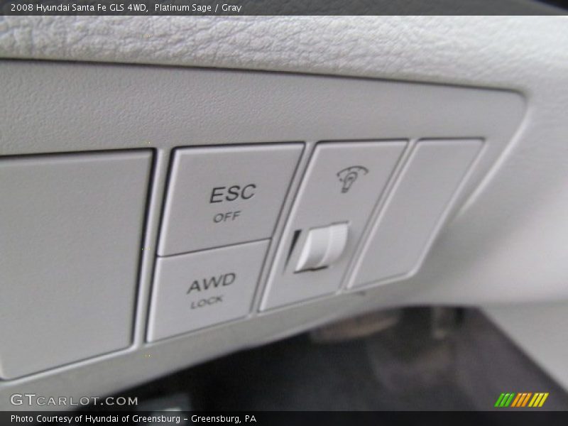 Platinum Sage / Gray 2008 Hyundai Santa Fe GLS 4WD