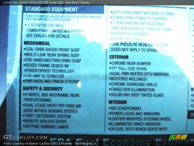Fire Red / Ebony 2009 GMC Sierra 1500 SLE XFE Crew Cab