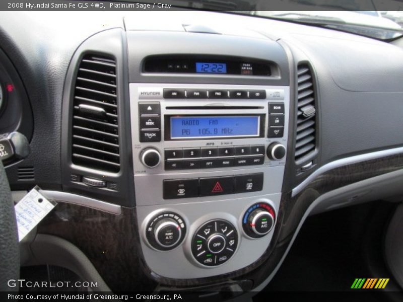 Platinum Sage / Gray 2008 Hyundai Santa Fe GLS 4WD
