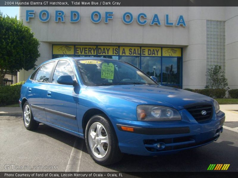 Tidal Wave Blue / Dark Gray 2004 Hyundai Elantra GT Hatchback