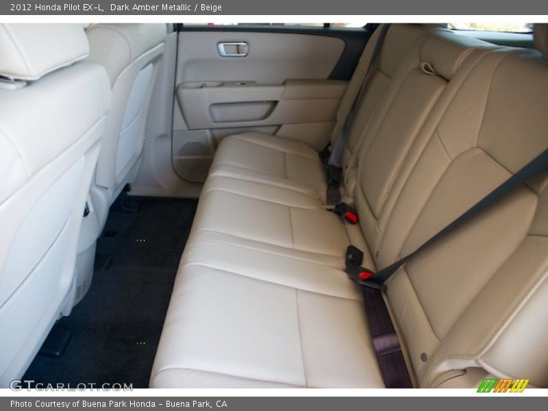 Dark Amber Metallic / Beige 2012 Honda Pilot EX-L