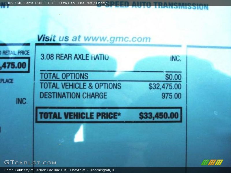 Fire Red / Ebony 2009 GMC Sierra 1500 SLE XFE Crew Cab