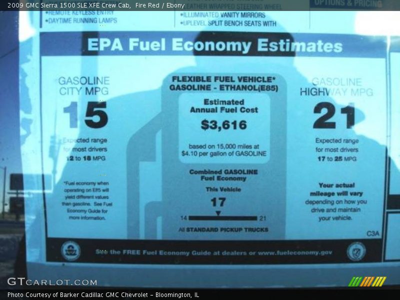 Fire Red / Ebony 2009 GMC Sierra 1500 SLE XFE Crew Cab