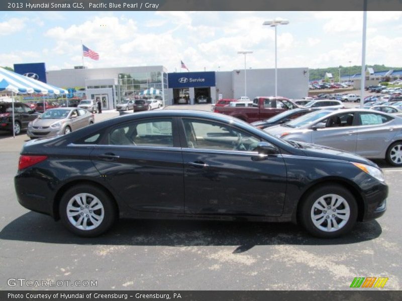 Pacific Blue Pearl / Gray 2013 Hyundai Sonata GLS