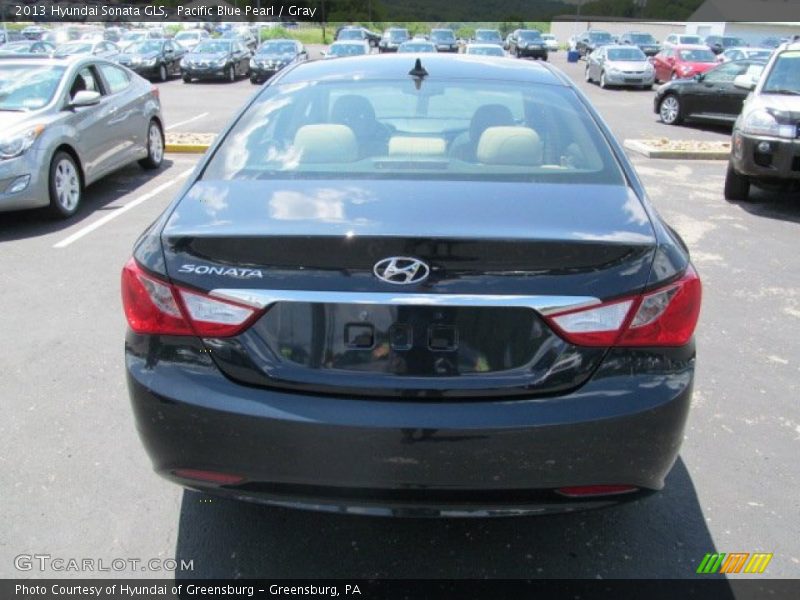 Pacific Blue Pearl / Gray 2013 Hyundai Sonata GLS