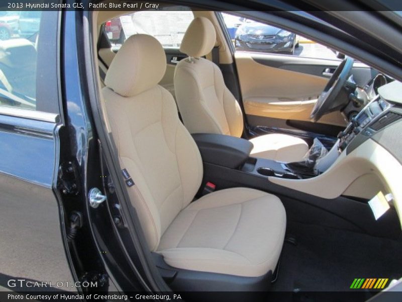 Pacific Blue Pearl / Gray 2013 Hyundai Sonata GLS