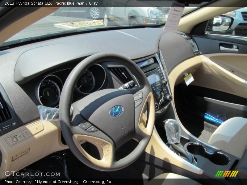 Pacific Blue Pearl / Gray 2013 Hyundai Sonata GLS
