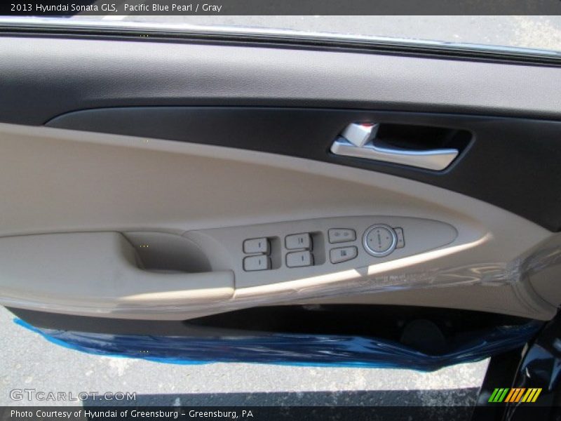 Pacific Blue Pearl / Gray 2013 Hyundai Sonata GLS