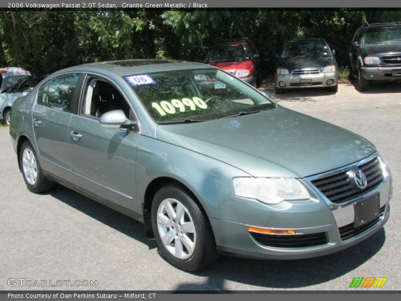 Granite Green Metallic / Black 2006 Volkswagen Passat 2.0T Sedan