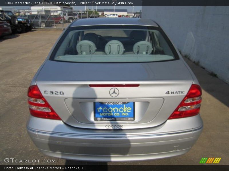 Brilliant Silver Metallic / Ash Grey 2004 Mercedes-Benz C 320 4Matic Sedan
