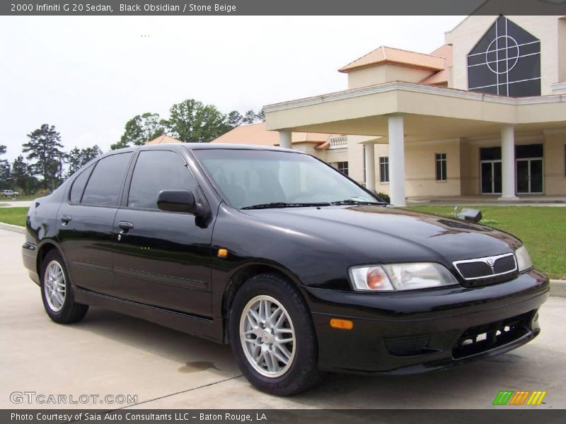 Black Obsidian / Stone Beige 2000 Infiniti G 20 Sedan