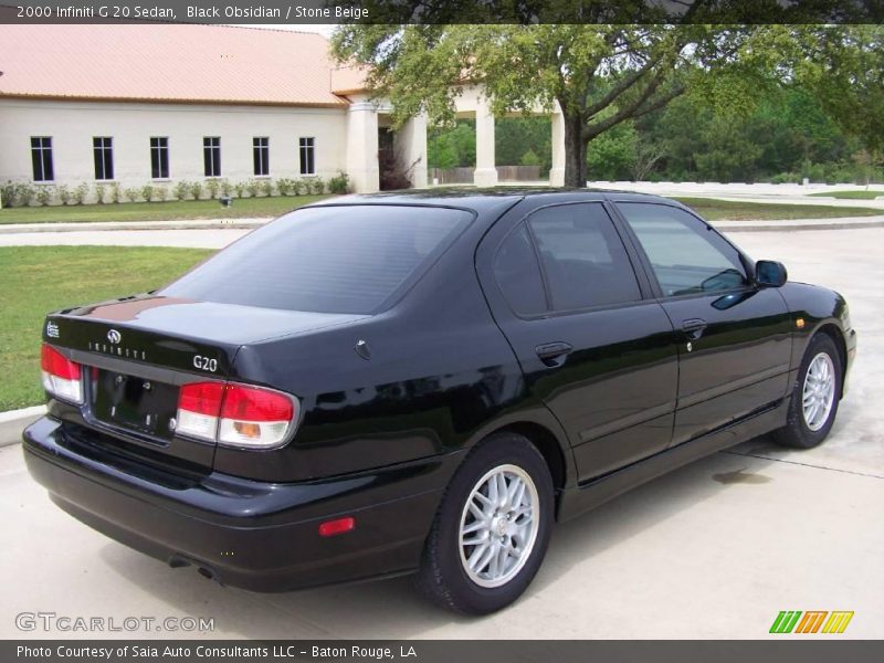Black Obsidian / Stone Beige 2000 Infiniti G 20 Sedan